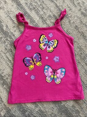 The Children's Place Bright Pink Butterfly Print Tank Top